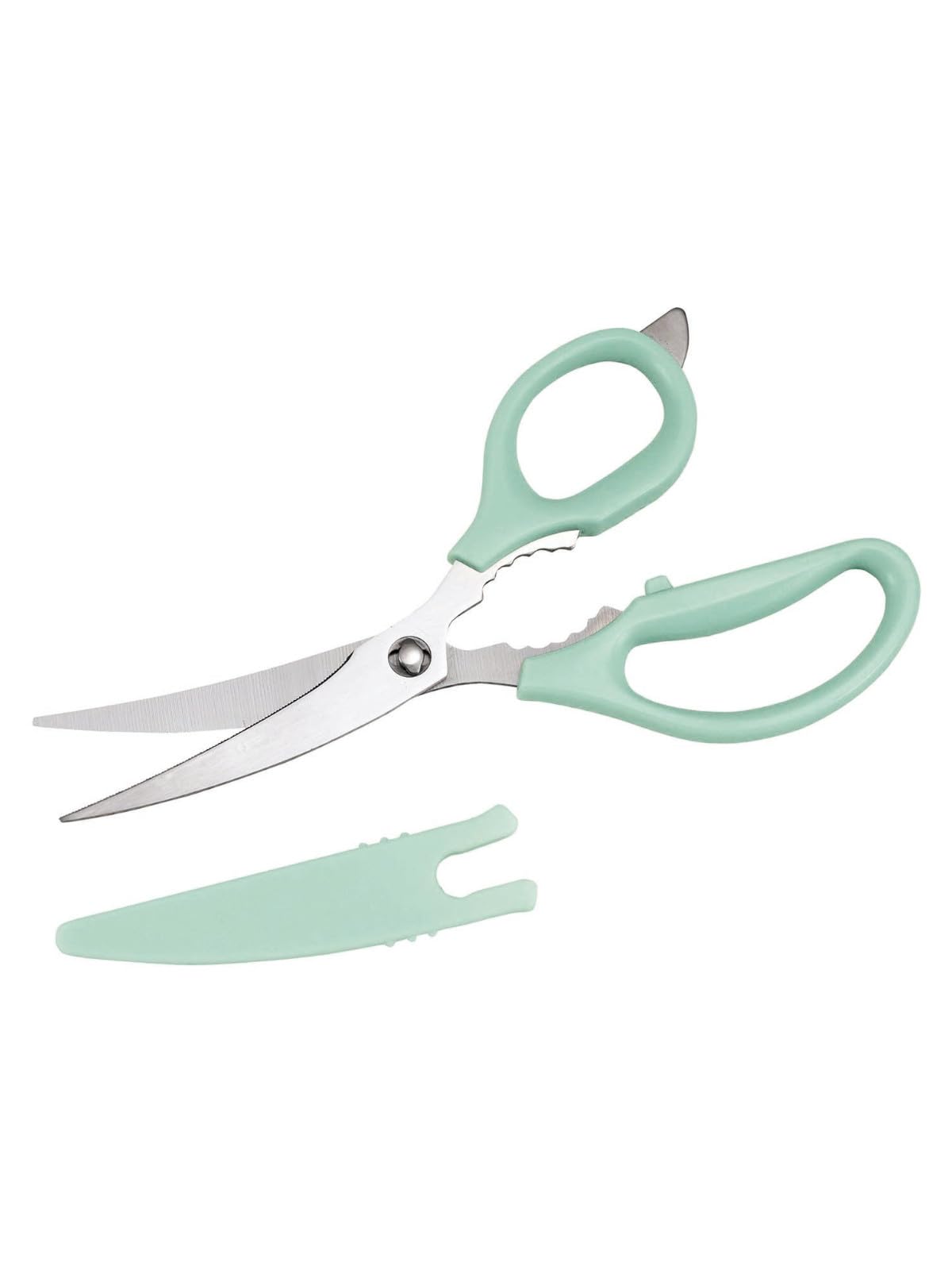 Amazon｜カクセー キッチンバサミ カーブ刃 ギザ刃 縦9cm×横21.7cm×高